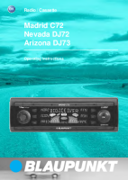 Blaupunkt Arizona-DJ-73 - Owners Manual